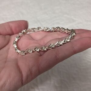 Avon Dazzling Silver Rhinestone Tennis Bracelet